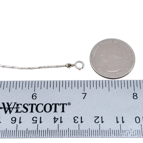 Vintage Sterling Silver 925 Pearl Bead Bracelet 7" - Picture 5 of 5